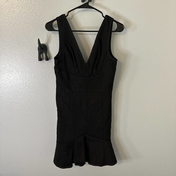 Rachel Zoe Dresses & Skirts - Rachel Zoe Sheath Dress 2 Black Sleeveless Pleated Ruffle‎ Hem Denim Bridget NEW